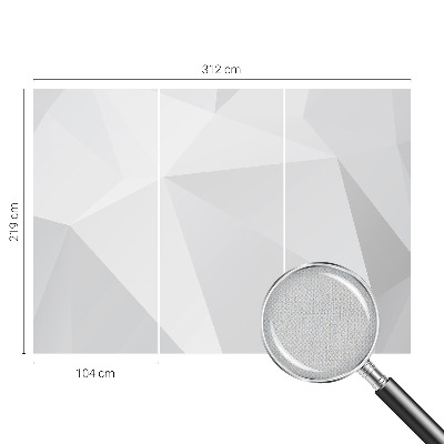 7D-Fototapete Graue Dreiecke