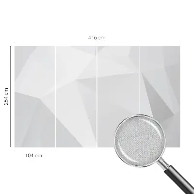 7D-Fototapete mit grauem Dreiecke‑Motiv