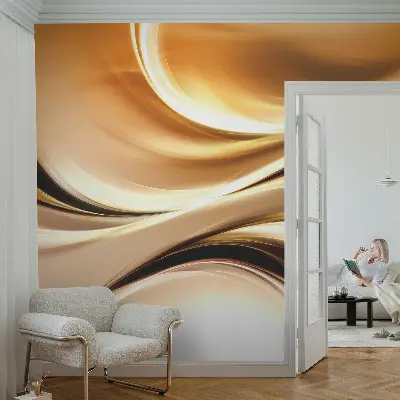7D-Fototapete fürs Wohnzimmer mit Motiv von Flüssigkeitsleitungen