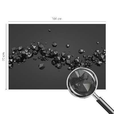 7D-Fototapete fürs Schlafzimmer Schwarze Klumpen