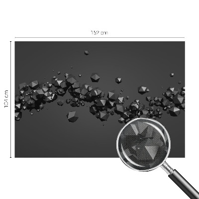 7D-Fototapete fürs Schlafzimmer Schwarze Klumpen