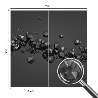 7D-Fototapete fürs Schlafzimmer Schwarze Klumpen
