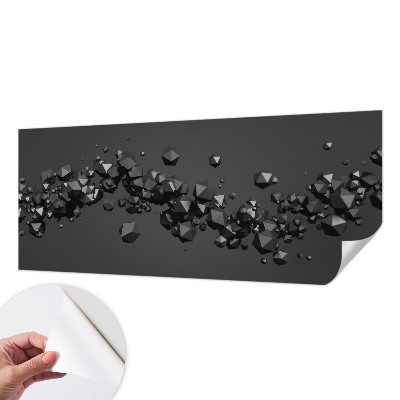 7D-Fototapete fürs Schlafzimmer Schwarze Klumpen