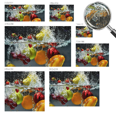 Selbstklebende Fototapete mit einem Motiv von Früchten im Wasser
