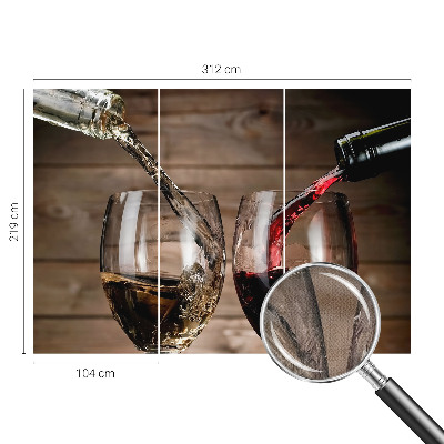 Vintage tapete Gläser Wein