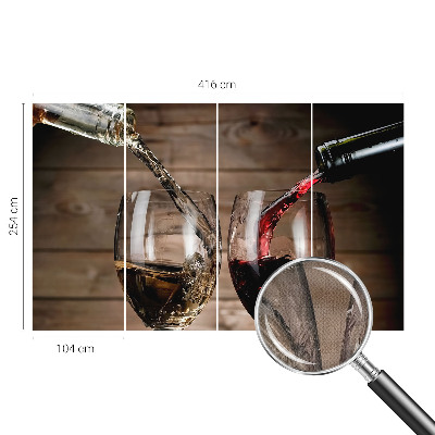 Vintage tapete Gläser Wein