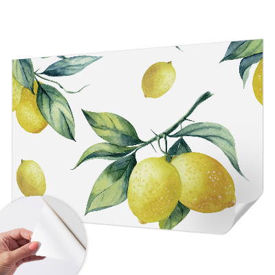Selbstklebende Fototapete für die Wand mit Zitronenmotiv
