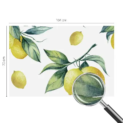 Selbstklebende Fototapete für die Wand mit Zitronenmotiv