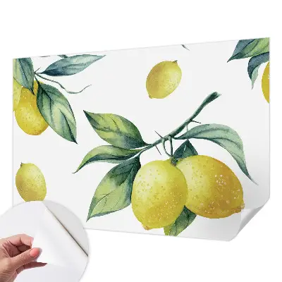 Selbstklebende Fototapete für die Wand mit Zitronenmotiv