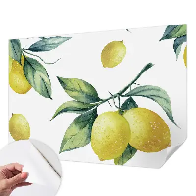 Selbstklebende Fototapete für die Wand mit Zitronenmotiv