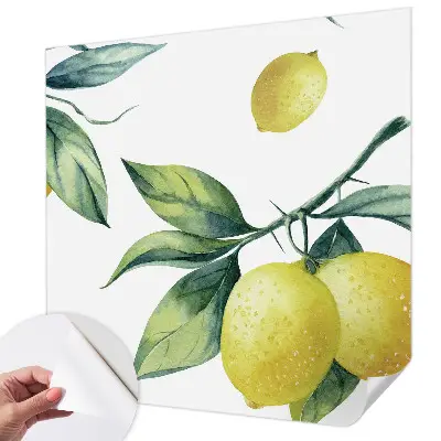 Selbstklebende Fototapete für die Wand mit Zitronenmotiv