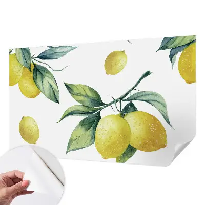 Selbstklebende Fototapete für die Wand mit Zitronenmotiv