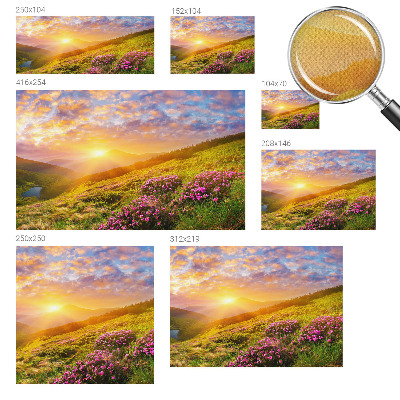 Selbstklebende Fototapete fürs Wohnzimmer Bergwesten