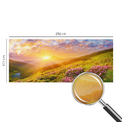 Selbstklebende Fototapete fürs Wohnzimmer mit Motiv 'Bergwesten' für einfache Anbringung