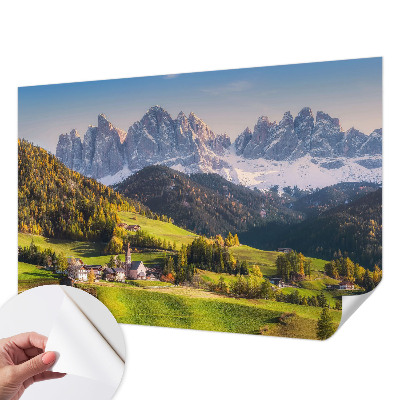8D-Fototapete mit einer Berglandschaft