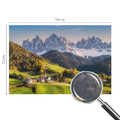 8D-Fototapete mit einer Berglandschaft