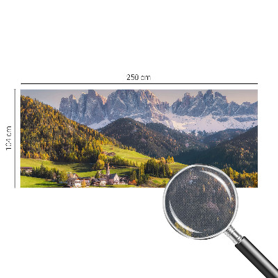 8D-Fototapete mit einer Berglandschaft