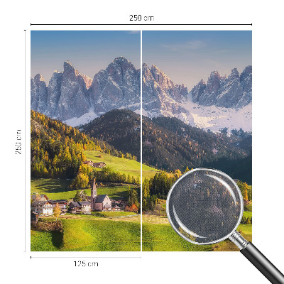 8D-Fototapete mit einer Berglandschaft