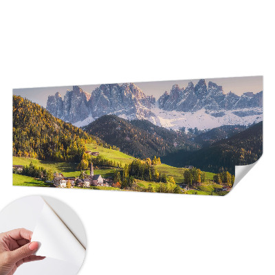 8D-Fototapete mit einer Berglandschaft