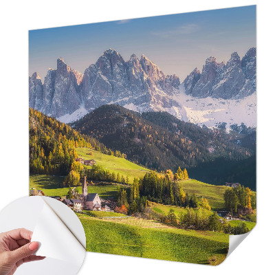 8D-Fototapete mit einer Berglandschaft