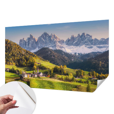 8D-Fototapete mit einer Berglandschaft