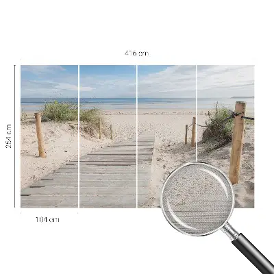 8D-Fototapete fürs Schlafzimmer mit Holzsteg-Motiv