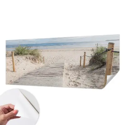 8D-Fototapete fürs Schlafzimmer mit Holzsteg-Motiv