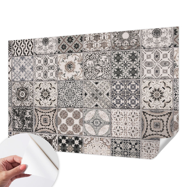 Selbstklebende Fototapete fürs Wohnzimmer Fliesenmuster