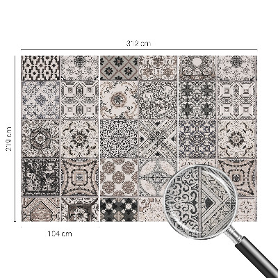 Selbstklebende Fototapete fürs Wohnzimmer Fliesenmuster