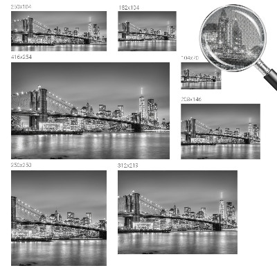 9D-Fototapete mit dem Motiv der Metropolis-Brücke