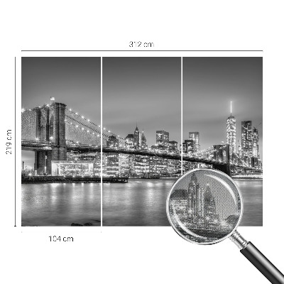 9D-Fototapete mit dem Motiv der Metropolis-Brücke