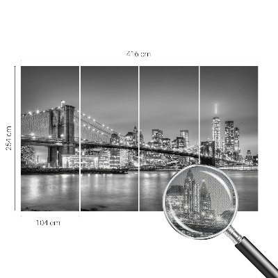 9D-Fototapete mit dem Motiv der Metropolis-Brücke