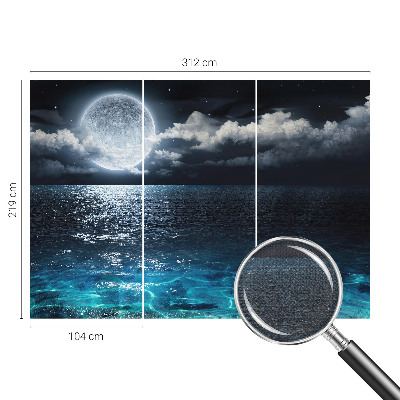 Fototapete in 3D-Optik mit Motiv ‚Nachtmeer‘