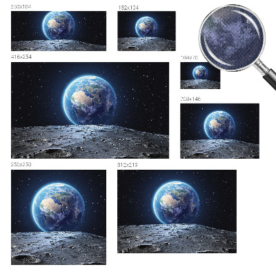 9D-Fototapete fürs Wohnzimmer Kosmisches Panorama