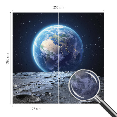9D-Fototapete fürs Wohnzimmer mit kosmischem Panorama