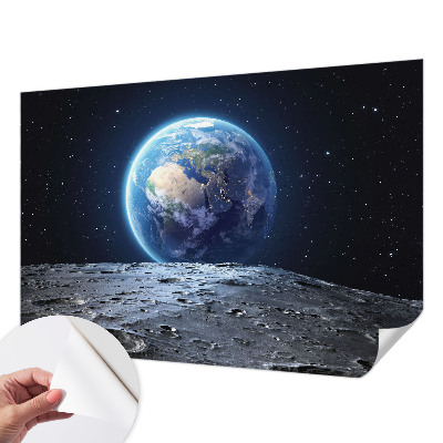 9D-Fototapete fürs Wohnzimmer mit kosmischem Panorama