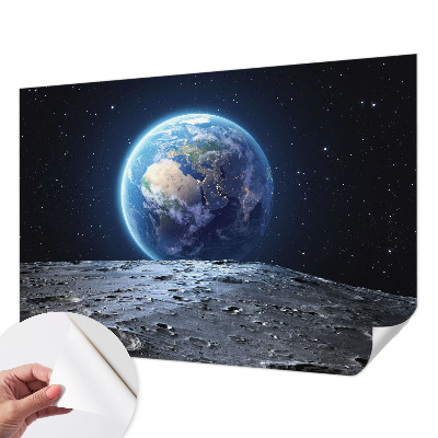 9D-Fototapete fürs Wohnzimmer mit kosmischem Panorama