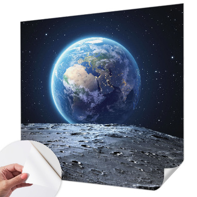 9D-Fototapete fürs Wohnzimmer mit kosmischem Panorama