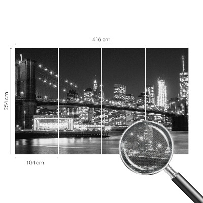 9D-Fototapete fürs Schlafzimmer Nachtpanorama