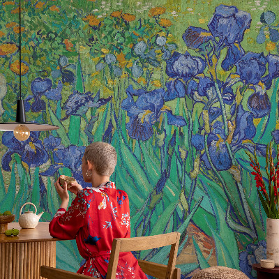 Vintage tapete Gartenblumen