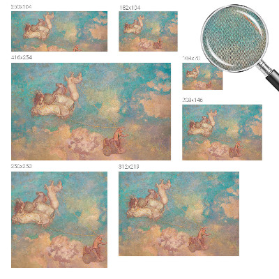 Selbstklebende Fototapete fürs Wohnzimmer mit Motiv himmlischer Pegasi