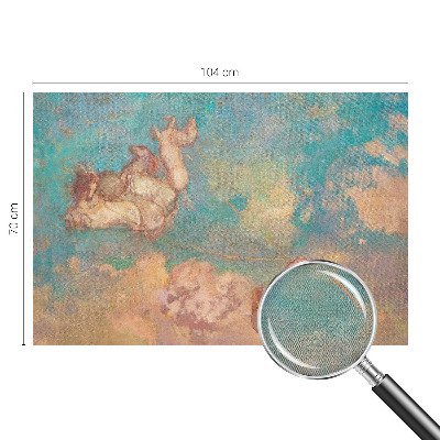 Selbstklebende Fototapete fürs Wohnzimmer mit Motiv himmlischer Pegasi