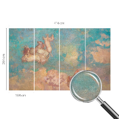 Selbstklebende Fototapete fürs Wohnzimmer mit Motiv himmlischer Pegasi