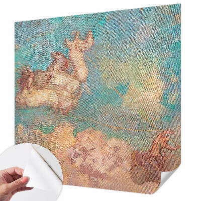 Selbstklebende Fototapete fürs Wohnzimmer mit Motiv himmlischer Pegasi