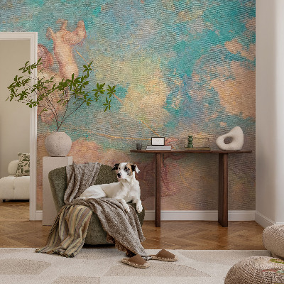 Selbstklebende Fototapete fürs Wohnzimmer Himmlische Pegasi