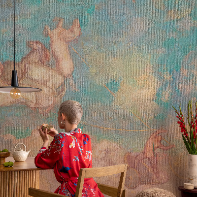 Selbstklebende Fototapete fürs Wohnzimmer Himmlische Pegasi