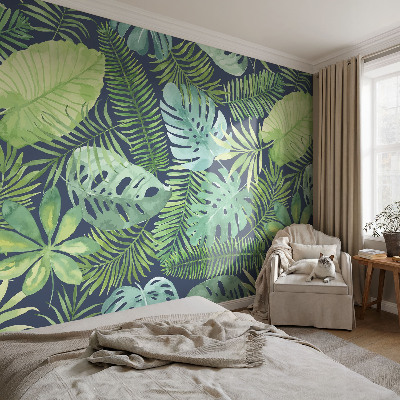Selbstklebende Fototapete fürs Schlafzimmer Tropische Blätter