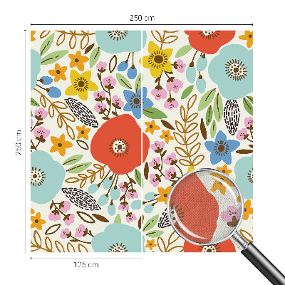 Fototapete in 3D-Optik Blumenmuster