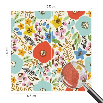 Fototapete in 3D-Optik mit Blumenmuster