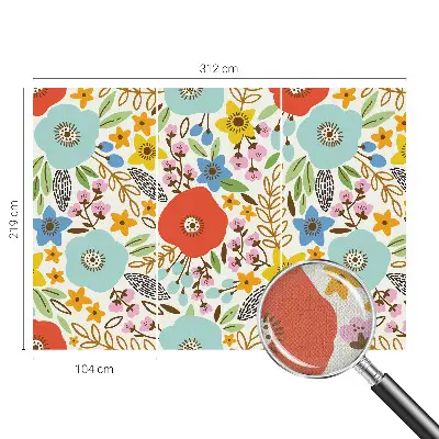 Fototapete in 3D-Optik mit Blumenmuster